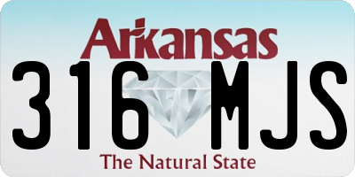 AR license plate 316MJS
