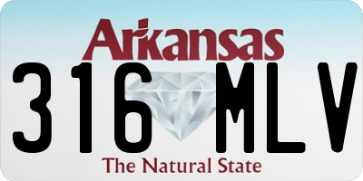 AR license plate 316MLV