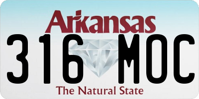 AR license plate 316MOC