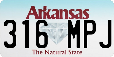 AR license plate 316MPJ
