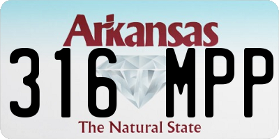 AR license plate 316MPP