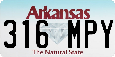AR license plate 316MPY