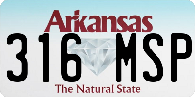 AR license plate 316MSP
