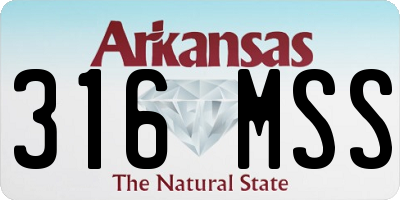 AR license plate 316MSS