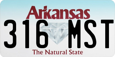 AR license plate 316MST
