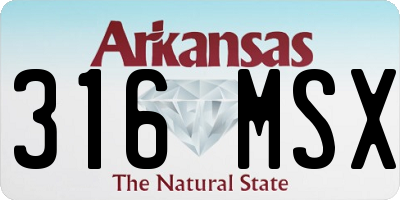 AR license plate 316MSX