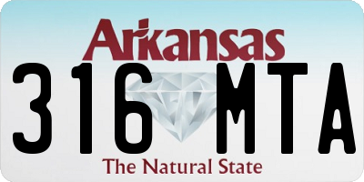 AR license plate 316MTA