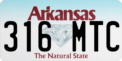AR license plate 316MTC