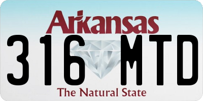 AR license plate 316MTD