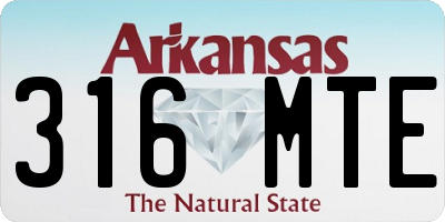 AR license plate 316MTE