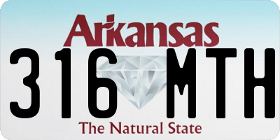 AR license plate 316MTH