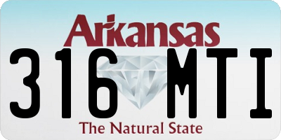AR license plate 316MTI