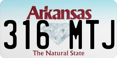 AR license plate 316MTJ