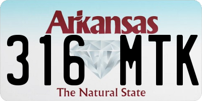 AR license plate 316MTK