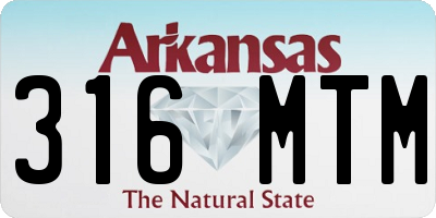AR license plate 316MTM