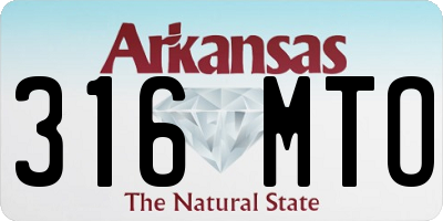 AR license plate 316MTO
