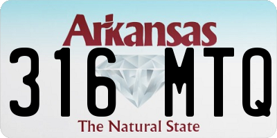 AR license plate 316MTQ