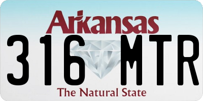 AR license plate 316MTR