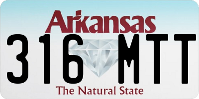 AR license plate 316MTT