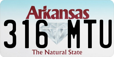 AR license plate 316MTU