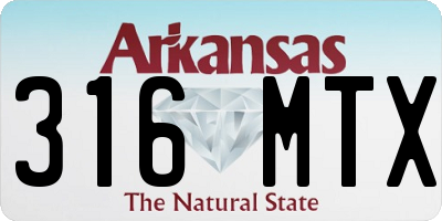 AR license plate 316MTX