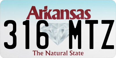AR license plate 316MTZ
