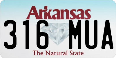 AR license plate 316MUA