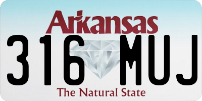 AR license plate 316MUJ
