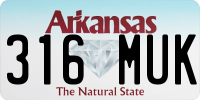 AR license plate 316MUK