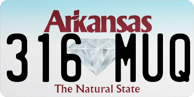 AR license plate 316MUQ