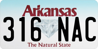 AR license plate 316NAC