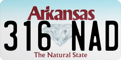 AR license plate 316NAD