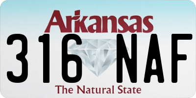 AR license plate 316NAF