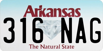 AR license plate 316NAG