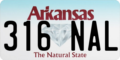 AR license plate 316NAL