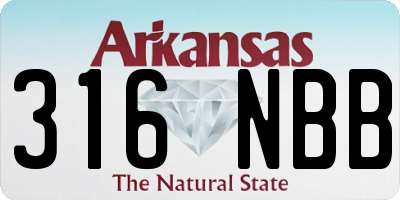 AR license plate 316NBB