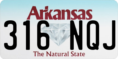 AR license plate 316NQJ