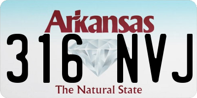AR license plate 316NVJ