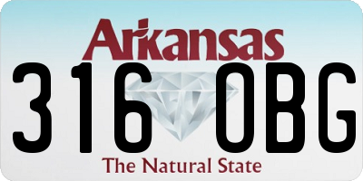 AR license plate 316OBG