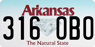 AR license plate 316OBO