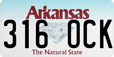 AR license plate 316OCK