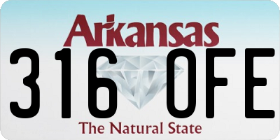AR license plate 316OFE