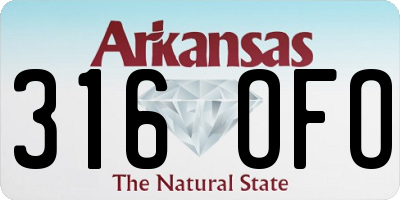 AR license plate 316OFO