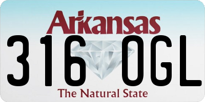 AR license plate 316OGL