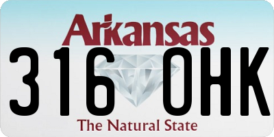 AR license plate 316OHK