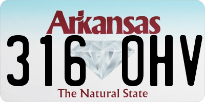 AR license plate 316OHV