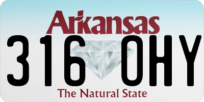 AR license plate 316OHY