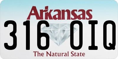 AR license plate 316OIQ