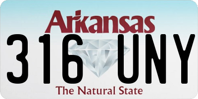 AR license plate 316UNY
