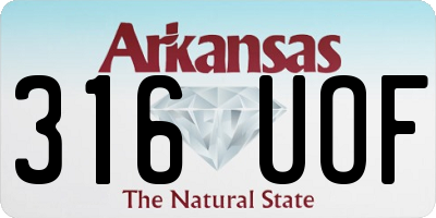 AR license plate 316UOF